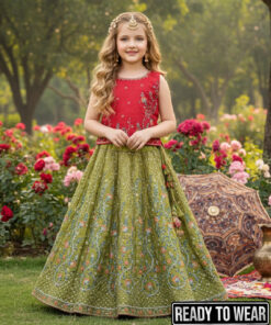 111224 Red Green Lehenga
