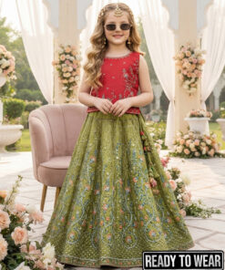 111224 Red Green Lehenga