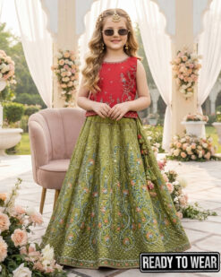 111224 Red Green Lehenga