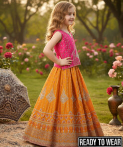 Alternative view of 100425 Pink Orange Lehenga