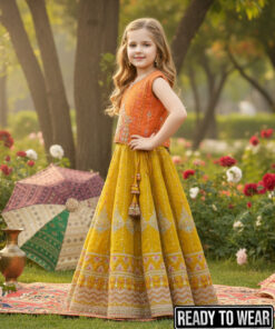 Alternative view of 150126 Orange Dhani Lehenga