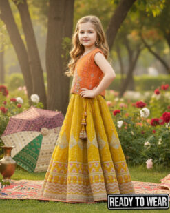 Alternative view of 150126 Orange Dhani Lehenga