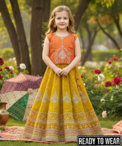 150126 Orange Dhani Lehenga