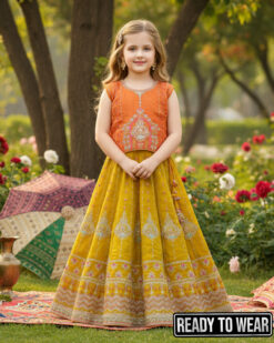 150126 Orange Dhani Lehenga