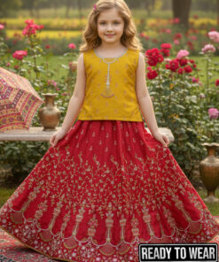 140325 Musturd Red Lehenga