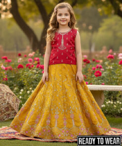 140325 Red Musturd Lehenga