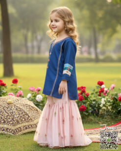 Alternative view of 200225 Silk Gharara Suit – Zing Tpink