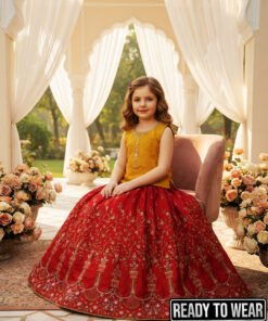 140325 Musturd Red Lehenga