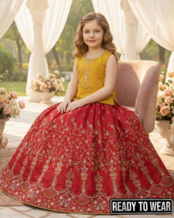 140325 Musturd Red Lehenga