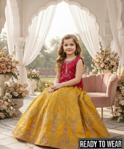 140325 Red Musturd Lehenga