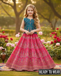 020125 Seagreen Pink Lehenga