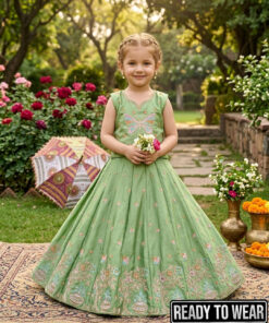 231025 Butterfly Pista Lehenga Junior