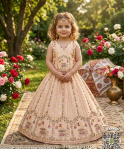 140226 Elephent - Peach Lehenga Junior