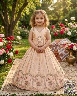 140226 Elephent - Peach Lehenga Junior