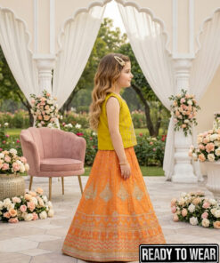 Alternative view of 150126 Dhani Orangi Lehenga