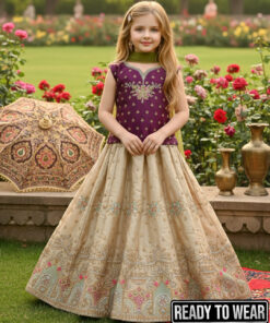 160925 Purple Gold Lehenga