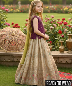 Alternative view of 160925 Purple Gold Lehenga