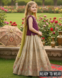 Alternative view of 160925 Purple Gold Lehenga
