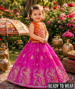 Alternative view of 221024 More Orange Pink Lehenga Junior
