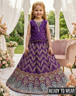 021225 Zigzag Purple Lehenga