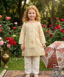 Cotton Trouser Kameez - Offwhite