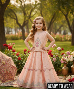 291225 Light - Peach Lehenga