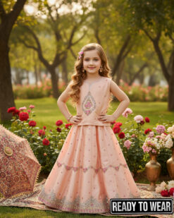 291225 Light - Peach Lehenga