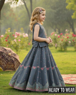 Alternative view of 291225 Light - Grey Lehenga