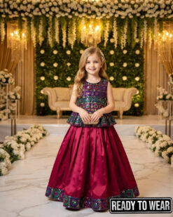 110626 Paplum Boxplate Multi Lehenga