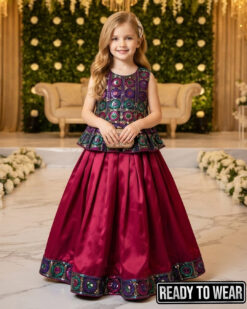 110626 Paplum Boxplate Multi Lehenga