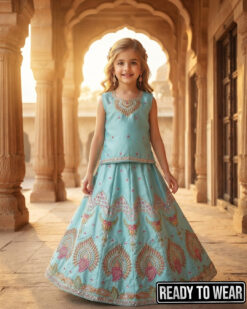230626 Heart Design - Ferozi Lehenga