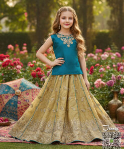 Seagreen Golden Handwork Lehenga
