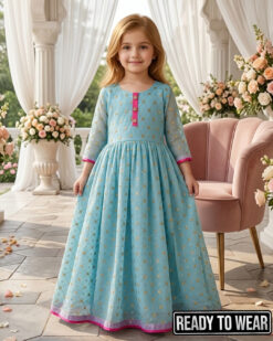 Indian Saffon Fabric Maxi