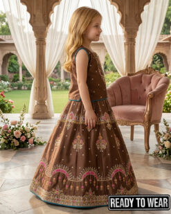 Alternative view of 130726 Jhoomer - Brown Lehenga