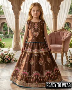 130726 Jhoomer - Brown Lehenga