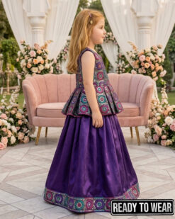 Alternative view of 110626 Paplum Boxplate Multi - Purple Lehenga
