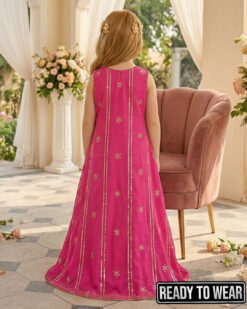 Alternative view of 021026 | Saffon Squence | Front open Maxi | Pink